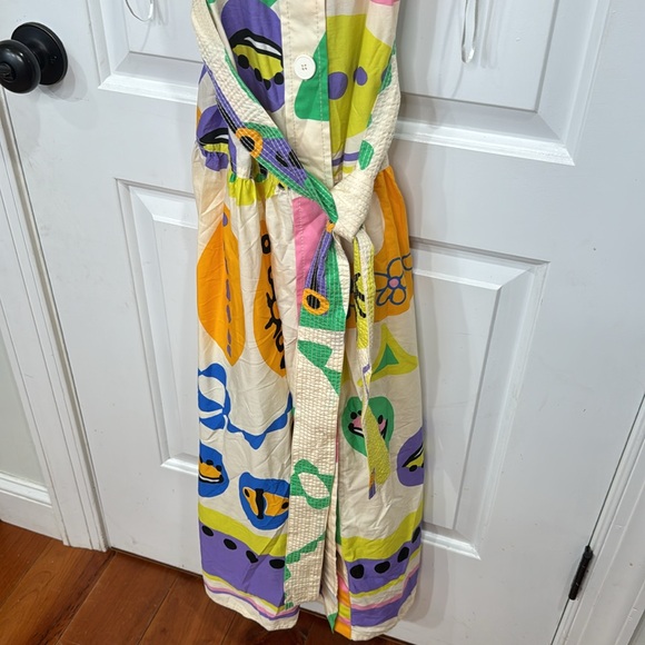 *NEW* ZARA BLOGGER FAVORITE COLORFUL GEOMETRIC MIDI DRESS XS - Picture 9 of 13